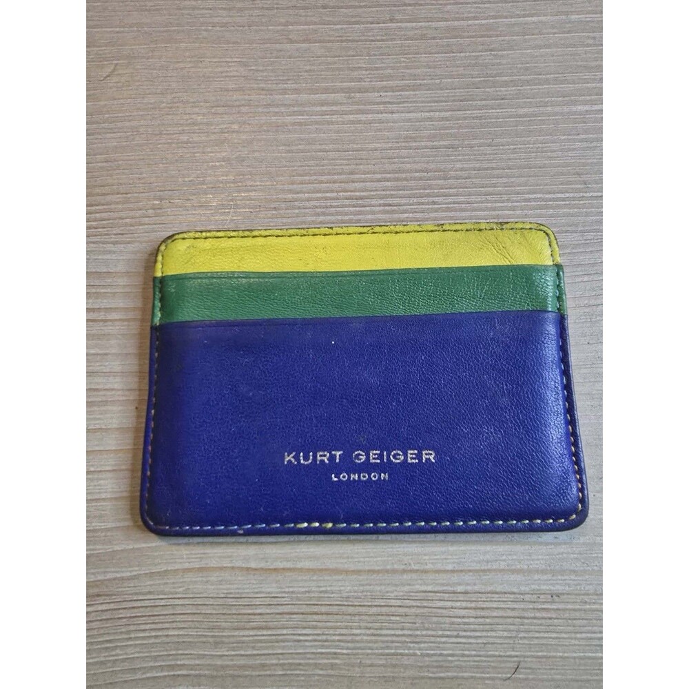 Kurt Geiger London Leather Color Block Card Holder Wallet